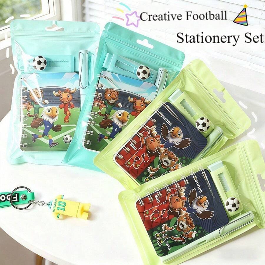 FIFA FIFA 2026 USA Canada Mexico World Cup Mascot Theme Stationery Set, Notebook, Drawing Book, Children's Writing Book, Children's Coloring Book, Meeting Office Notebook, Accounting Book, Practice Book, Party Favors, Office Supplies, School Supplies, Birthday Gifts For Family And Friends, Holiday Gifts - View 1