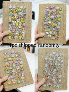 3D互动压花贴纸，适用于活页夹、自粘活动贴纸、手工奖励拼图手册、Guka绘画贴纸、铅笔盒、信封、礼品盒、相框装饰贴纸、可重复使用的DIY装饰贴纸、儿童互动贴纸、日常装饰贴纸、派对装饰贴纸、可爱3D DIY手工手机装饰贴纸 - 彩色 - 查看 7