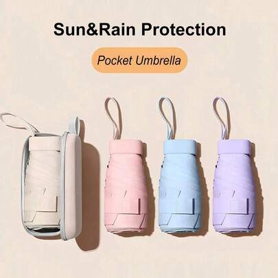 1 chiếc ô gấp gọn di động, thiết kế giảm giá 50%, che mưa và nắng kép, ô dù nữ siêu nhẹ và nhỏ gọn, thích hợp cho mùa xuân và mùa hè, quà tặng cho phù dâu, trang trí nhà cửa, du lịch biển, unisex, kỳ nghỉ, phụ kiện dễ thương, quà tặng Ngày của Mẹ, trang trí sân vườn, nhà bếp, mùa hè, vật dụng cần thiết khi đi du lịch, trang trí phòng, đồ chơi giảm căng thẳng, quà tốt nghiệp.