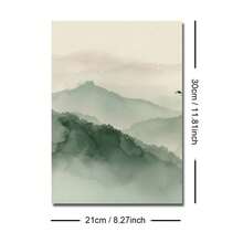1/3件套 带框/不带框 绿山飞鹤 帆布海报 日本抽象风景墙画 侘寂装饰 复古画 适用于客厅、卧室、现代家居装饰 - Poster - 查看 8