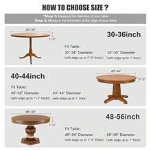 Obstal - Mantel redondo ajustable reversible impermeable resistente a las manchas mantel elástico extensible cubierta de mesa de fácil limpieza para uso en exteriores/interiores se adapta a - Blanco - Ver 7