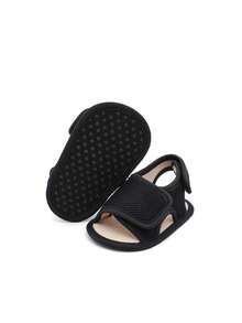 Baby Toddler Shoes, Mesh Fabric With Hook And Loop Closure, 0-15 Months - Black - View 12