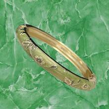 1 pieza Nuevo brazalete de estilo bohemio con baño de oro, esmalte y cloisonné con diseño floral, adecuado para joyería de mujeres y niñas - Pulsera de esmalte cloisonné - Ver 17