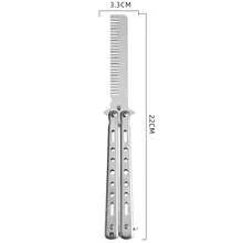 1pc Super Cool Full Steel Folding Comb, Bladeless Outdoor Comb, For Beginners To Practice Peripheral Spinning, Butterfly Comb, Cool Spinning Practice, Great Gift For Him - Multicolor - View 12