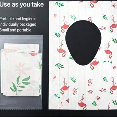 5/10/20 Pcs Disposable Waterproof Toilet Seat Covers, Large Size Portable Travel Essential, Suitable For Home And Public Restrooms, Fully Covers Toilet Seat, Provides Hygienic Protection