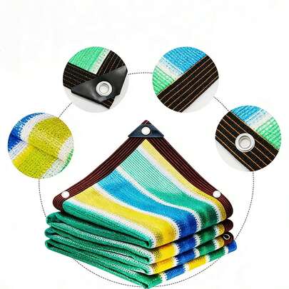 Lưới che nắng ngoài trời mật độ cao, thoáng khí - Màu sắc tươi sáng, nhiều kích cỡ, phù hợp cho sân hiên, nhà để xe và mái che dã ngoại.