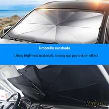 Automatic Car Sun Shade, Retractable Sun Visor, Summer Sun Protection Interior Windshield Cover Accessories - Manual - View 2