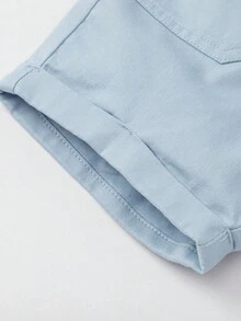 Balabala Bộ quần áo 2 món cho bé trai, chất liệu mềm mại, thoáng khí, dễ thương và thoải mái, thích hợp cho mùa hè 2026. - tông màu xanh trắng - Xem 6