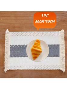 1pc Boho Style Handwoven Table Runner, Cream And Gray Tassel Decor, Suitable For Boho Restaurant, Bedroom, Rustic Bridal Shower, Farmhouse Dining, Thanksgiving Christmas Home Decor (Multiple Sizes Available) - Middle Gray - View 12