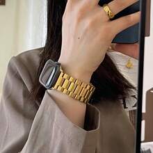 1条男女通用商务金属表带,兼容 Series Ultra3/2、SE 11、10、9、8、7、6、5、4、3、2、1,尺寸:42mm、38mm、40mm、41mm、44mm、45mm、46mm、49mm,时尚智能手表替换表带,外观高雅,气质出众,是馈赠佳品。 - 彩色 - 查看 8
