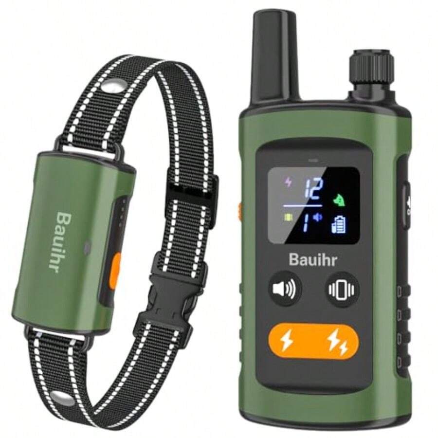 500m Collar Antiladridos Perro Bloqueo Una Clic Prevenir Toque Imprevisto Collar Electrico Perros Impermeable y Recargable con 3 Modos Entrenamiento para Perros Grandes Medianos Pequeños - Verde - Ver 1