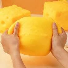 Phô mai bóp - Khối phô mai mềm cỡ lớn có thể bóp được | Quà tặng thú vị, Phô mai giải trí dành cho người lớn | Bóng giảm căng thẳng khổng lồ | Phô mai giảm căng thẳng kích thích giác quan dành cho người lớn - Sunshine Entertainment - Nhiều màu - Xem 4