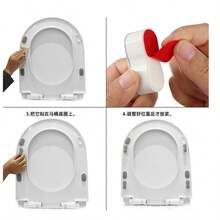 4 piezas de topes para asiento de inodoro, topes de goma universales para la tapa del inodoro con 2 grosores de almohadillas de TPE (2 alturas), con adhesivo fuerte, utilizados para el hogar, hotel, hospital - Varios estilos - Ver 3