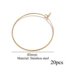 Bộ 20 chiếc khuyên tai hình chữ "9" bằng thép không gỉ mạ vàng 18K, kiểu dáng thời trang và đa năng, kèm móc tai, phụ kiện tự làm trang sức, hoàn hảo cho phái nữ đeo hàng ngày. - Hoa tai - Xem 13