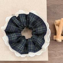 Scrunchies - Blue-green Lace Hair Tie - View 1