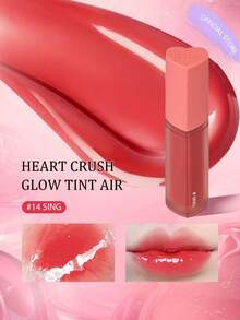 HOLIKA HOLIKA Heart Crush Glow Tint Air 14 SING，啫喱质地，水润光泽，不粘腻，可叠加涂抹，暖色调提亮，持久显色，口袋大小，随时上镜，5秒打造办公室光泽，韩式彩妆，3克/0.1盎司 - 14 - 查看 3