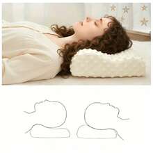 1pc Memory Foam Pillowcase, Soft Plush Neck Support Pillowcase, Zipper Removable & Washable (Pillowcase Only, Pillow Insert Not Included) - White - View 4