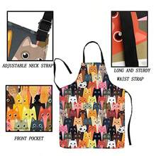 Adjustable Waterproof Apron Bib Apron With 2 Pockets Cooking Kitchen Aprons For Women Men Chef - 我的廚房,我的規則,圍裙 - 查看 6