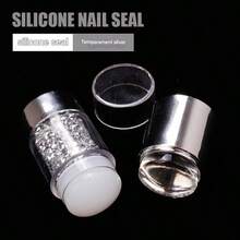 Dụng cụ dập móng nghệ thuật 2 trong 1 bằng silicon có nắp đậy - Dụng cụ dập móng DIY tái sử dụng kèm đá trang trí - Phụ kiện thiết kế và dập móng nghệ thuật - Nhiều màu - Xem 14