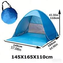 Lều bãi biển dành cho 3-4 người, chống nắng UPF 50+, kèm túi đựng và cọc lều, thích hợp cho bãi biển, công viên, cắm trại và các hoạt động khác. - Một kích thước phù hợp với tất cả - Xem 13