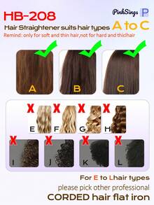 PinkSings Bàn chải duỗi tóc mini không dây, sạc lại được, cầm tay, 3 chế độ nhiệt, làm nóng nhanh, chống bỏng, quà tặng tại nhà và khi đi du lịch. - Hồng - Xem 4