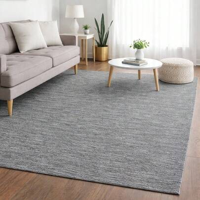 Tapete Jacquard 2,00 m x 1,40 m Antiderrapante Geométrico Sala Escritório Quarto