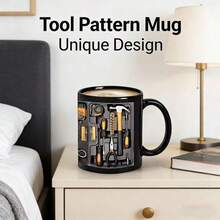 Funny Coffee Mug - Effect Printed Mug, Mechanic Toolbox Set,11oz 15oz Mug For Auto Mechanics, Unique Gifts For Birthdays, Holidays, Christmas, Perfect Coffee Cup - 黃色 - 查看 5