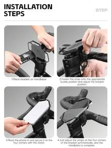 WEST BIKING Bicycle Phone Holder, Shock-Absorbing Silicone Mountain Bike Riding Universal Phone Navigation Bracket - Multicolor - View 11