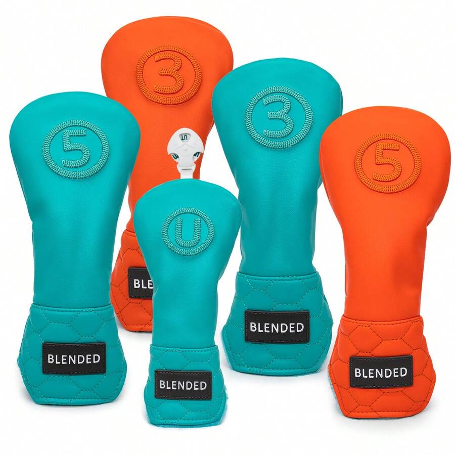 1 bao đựng gậy golf tối giản sáng tạo, thêu bằng chất liệu PU, phù hợp với gậy Driver, 3 Wood, 5 Wood, Hybrid. - Nhiều màu - Xem 1