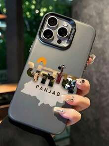 1 Creative Cool City Map Pattern Phone Case, IMD Shockproof Non-Slip Phone Protective Cover, Compatible With IPhone 16/11/13/15/15 Plus/15 Pro/15 Pro Max/12/14 Pro Max/11 Pro Max/12 Pro/12 Pro Max/13 Pro/13 Pro Max/14 Pro/14 Plus Compatible With Galaxy/ - Grey - View 3
