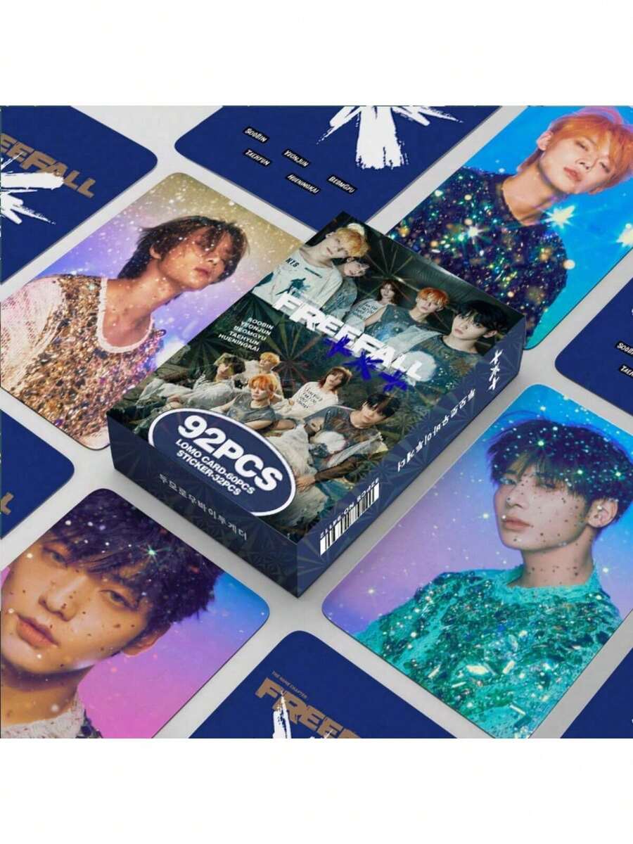 Bộ 92 thẻ quà tặng TXT (60 thẻ + 32 sticker), thẻ LOMO hai mặt, thiệp chúc mừng, thẻ đánh dấu sách, quà tặng ngày lễ, quà Giáng sinh. - Bộ - Xem 1