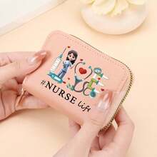 Fashion Nurse Day Pattern Women's Wallet, High-Quality Credit Card Holder With Minimalist Casual Design, Multiple Card Slots, Zipper Wallet For Women - Multicolor - View 13