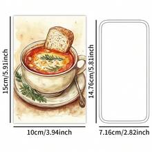 20pcs Vintage Kitchen Notes Postcards With Dot Stickers - Food & Cooking Theme Wall Collage Kit Aesthetic Picture For Home Bedroom Decor, Decorative Cards For Crafting And Gifting - A - View 2