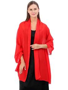 Chiffon Shawl Wrap, Suitable For Brides, Weddings, Formal Dresses And Special Occasions - Royal Blue - View 16
