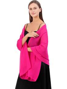 Chiffon Shawl Wrap, Suitable For Brides, Weddings, Formal Dresses And Special Occasions - Royal Blue - View 20