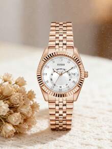 GUESS Jada GW0936L4 Women's White Tone Multi-Function Stainless Steel Quartz Watch - White - View 2
