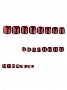 48 piezas Juego de uñas postizas de estilo gótico retro elegante con ojos de gato de cristal burdeos, manicura con estilo glitter rosa de moda Y2K, adecuado para primavera/verano, pegatinas de uñas de cobertura completa con 2 hojas de pegamento y 2 tiras de pegamento mini, entrega aleatoria - Rojo - Ver 4