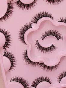 10 Pairs Of Naturally Long And Unobstructed Eyelashes, Comfortable And Lightweight To Wear, Large Capacity Eyelashes That Are Fashionable, Essential For Beginners In Beauty To Create Perfect Eye Makeup - Black - View 2