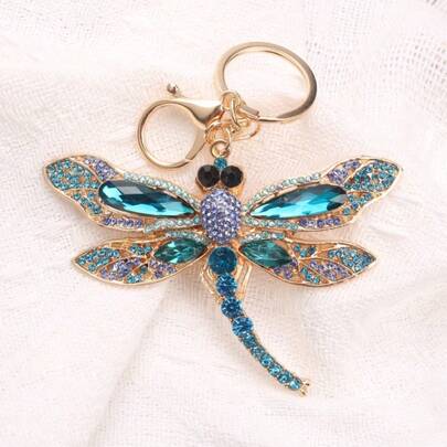 Vibrant Dragonfly Keychain: Ideal Daily Decor & Lively Gift Item