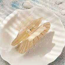 1PC Extra Large 8cm Tropical Seashell Shaped Hair Claw Clip, Glossy Smooth High-Quality Acrylic Beach Hair Accessory, Non-Slip Firm Grip Design For Stable Hairstyle Fixing, Elegant Mermaid Boho Hawaiian Style Decorative Hair Clutch, Perfect For Vacation Holiday Hairstyle Matching, Seaside Travel Photoshoot, Themed Party Decoration, All-Season Versatile Fashion Hair Clip, Casual Daily Styling Ornament Suitable For Autumn And Winter Daily Outfit Collocation - Nhiều màu - Xem 4