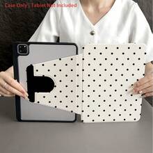 1pc 360° Rotating Black Polka Dot Tablet Protective Case, With Pencil Slot, Multi-Angle Stand, Auto Wake/Sleep, Fit For IPad Pro 11", Air 11"/13" M3, 11" A16, 10th/9th/8th/7th Gen, Air 4/5, 10.9"/10.2"/9.7" - Multicolor - View 6