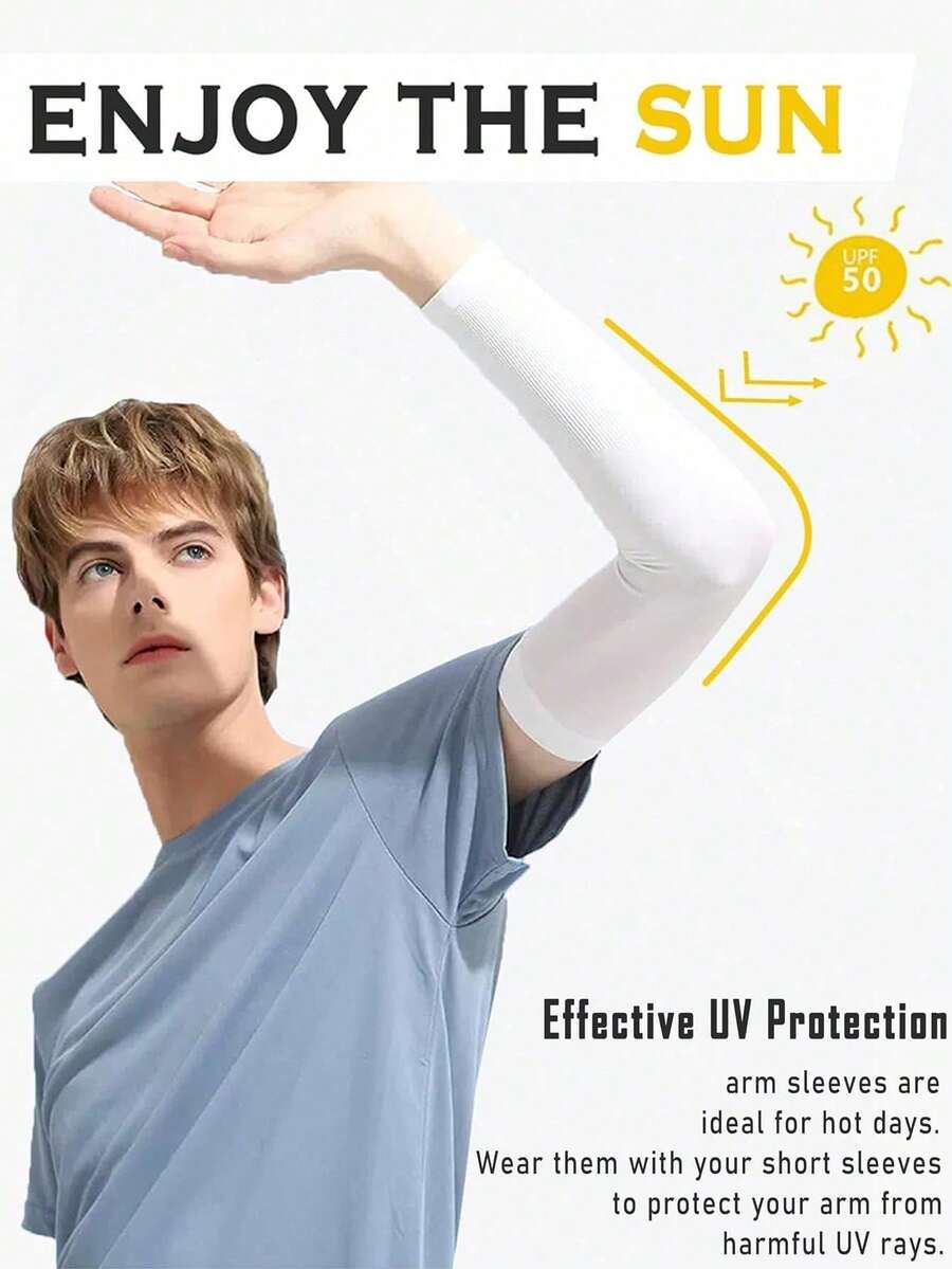 1/2/4 perechi de manșoane de compresie răcoritoare pentru protecție solară - manșoane de vară pentru bărbați, femei, tineri, accesorii școlare de Halloween