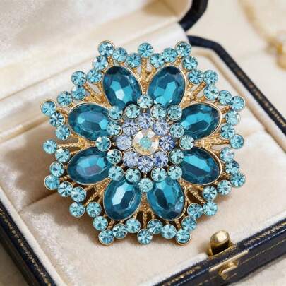 1pc Classic French Floral Brooch, Fashionable & Versatile