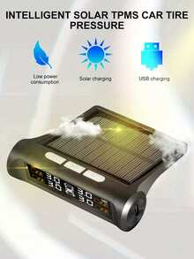 Hệ thống giám sát áp suất lốp TPMS, năng lượng mặt trời/USB, màn hình LCD kỹ thuật số không dây, phụ kiện ô tô 4x4, phụ tùng ô tô đa năng, 300mAh - A - Xem 4