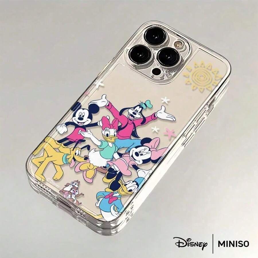 Miniso Ốp điện thoại Disney Mickey và những người bạn thiết kế chủ đề lễ hội, tương thích với iPhone 17/17 Pro/17 Pro Max/17 Air/16/15/14/13/12/11/X Series, ốp điện thoại iPhone 17 Pro Max, ốp điện thoại iPhone 17 Pro, ốp điện thoại iPhone 17, quà Giáng sinh cho bạn gái - Trong sáng - Xem 1