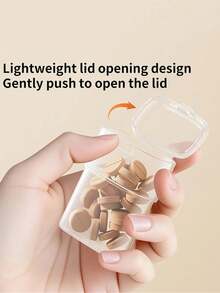 1pc Portable 4-Slot/7-Slot Weekly Pill Box With Lid, Dust-Proof Long Transparent Storage Box. Perfect For Outdoor, Travel Storage Of Pills, Vitamins And Medications (English Letters On Sticker Part Randomly Colored) - Multicolor - View 3
