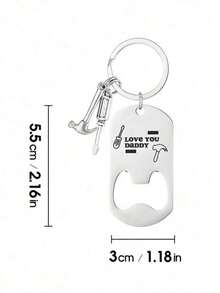 1 móc khóa mở nắp chai bia bằng thép không gỉ, mặt dây chuyền tự thiết kế, quà tặng thích hợp cho bạn trai, Ngày của Cha. - Nhiều màu - Xem 6