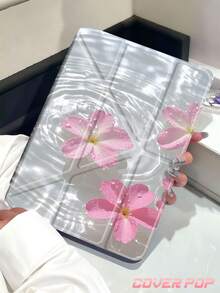 2026 款波浪花卉图案平板电脑保护套，兼容 iPad Air 8 (M4) 2026 (11 英寸)、Air 8 (M4) 2026 (11 英寸)、9.7/10.2/10.5/10.9/12.9 英寸/Pro 11/A16、第十代、Galaxy Tab S6 Lite 10.4 英寸、Kindle Paperwhite 第十二代 2024 款、Kindle（第十一代 - 2024 年发布），柔软防震，支持智能睡眠/唤醒，Y 型折叠多角度观看，春季礼物 - 彩色 - 查看 3