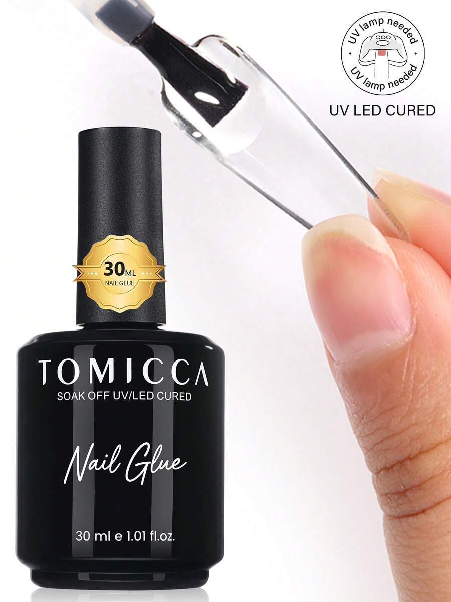 TOMICCA 30ml/1支 LED/UV 可固化指甲凝胶,持久速干,适合居家美甲DIY和美容院使用。 - 無色 - 查看 1