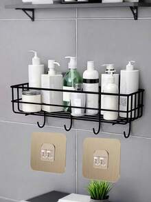 1 pieza Estante de almacenamiento triangular para baño, estante de almacenamiento para ducha, estante de almacenamiento triangular sin perforación para baño y cocina - Multicolor - Ver 8